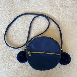 Ban.do Circle Pom Pom Purse Blue